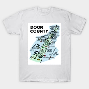 Door County Map T-Shirt